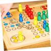 Abaodam 1 Set Chess Pieces Game Pawns with Dice for Family Activities and Educational Use Wooden Playing Pieces for Board Games and School Fun view 4