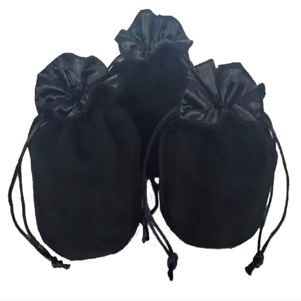 WENDIN Drawstring Dice Bag Chess bag small pouch hold chess pieces velvet Fabric Dice Pouch cosplay coin pouch Velvet Jewelry Bag Red/Grey/Black (3 black)