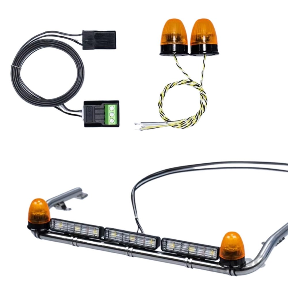 for Tamiya for Scania 770S for Volvo FH16XL for Benz 1/14 RC Truck Yellow Rotating Light Engineering Lamp Excavator Bulldozer Rc Car Headlamps Lights