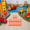 14 Pcs Mini Traffic Cones, Miniature Road Cone Orange Mini Traffic Cones Plastic Sign Road Cone Toy Roadblock Cone Sign Model Photo Prop Educational for Kids Small Cones Construction,Safety Barriers view 4