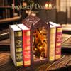 CASRRA Book Nook Kit for Adult DIY Booknook Dollhouse Miniatures Bookshelf Insert Library Decor 3D Wooden Puzzle view 2
