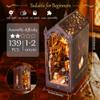 CASRRA Book Nook Kit for Adult DIY Booknook Dollhouse Miniatures Bookshelf Insert Library Decor 3D Wooden Puzzle view 3