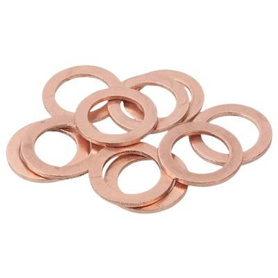 High-Temp Leak-Proof Gasket for Automotive Plumbing Industrial Copper Sealing Flat Washers M3-M60,(1PC - M33 x 48mm x 1.5mm)