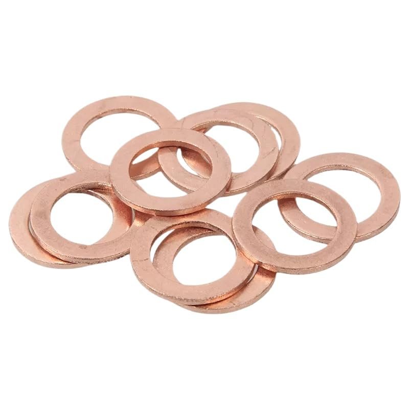 High-Temp Leak-Proof Gasket for Automotive Plumbing Industrial Copper Sealing Flat Washers M3-M60,(1PC - M33 x 48mm x 1.5mm)