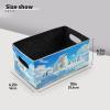 Lotupokon Bear Penguin Iceberg Storage Bins Cubes Basket Foldable Cube Storage Bin Box Fabric Clothes Basket Cube Organizer Laundry Baskets for Bedroom Bathroom Office Car Set of 2 view 3