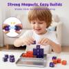 3 otters 32PCS Magnetic Building Blocks Portal Travel Set, STEM Magnet Cubes Construction Toys with Metal Box for Kids, Sensory Gifts for Toddler Boys & Girls Birthday view 4