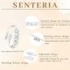 Senteria Anxiety Rings for Women Sterling Silver Rings Adjustable Stress Spinner Rings with Beads Fidget Rings for Anxiety Women Gift with Card for Mother view 4