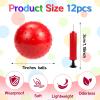 CZBRO 12PCS Bouncy Balls for Kids Toddlers, 7 Inch Sensory Balls Spiky Massage Stress Ball Bulk with Air Pump, Indoor Outdoor Sports Sensory Toys & Party Favors(Red) view 2