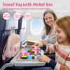 3 otters 32PCS Magnetic Building Blocks Princess Castle Travel Set, STEM Magnet Cubes Toys with Metal Storage Box for Kids, Christmas Birthday Gifts for Toddler Girls view 2