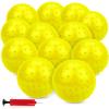 CZBRO 12PCS Bouncy Balls for Kids Toddlers, 7 Inch Sensory Balls Spiky Massage Stress Ball Bulk with Air Pump, Indoor Outdoor Sports Sensory Toys & Party Favors (Yellow) view 1