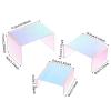 3 Pieces Acrylic Risers Display Stand U Shape Multifunctional Shelf for Doll Wallet Perfume Figures Home view 3