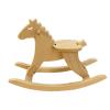 misppro Wooden Rocking Horse Model Miniature Sculpture Desktop Ornament Birthday Gift for Nursery Office Porch Patio view 2