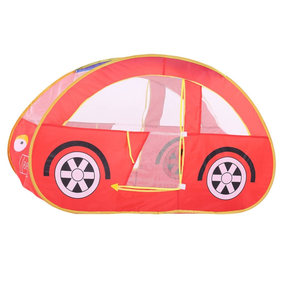 ifundom Red Mesh Car Game Tent Foldable Indoor Castle for Durable Play Tent with Spacious Design for Ages Easy Setup Cleaning for Imaginative Play