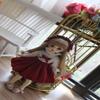 SssHam 30 cm/45 cm/60 cm Doll Clothes Red Dress+Headwear 1/3 1/4 1/6 BJD Doll Accessories (Clothes Only, Doll Not Included)(1/6) view 3