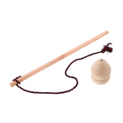 Mipcase 1set Handmade Wooden Spinning Gyro Toy for Boys and Girls Adults Outdoor Fitness Exercise Toy Vintage Gyroscope