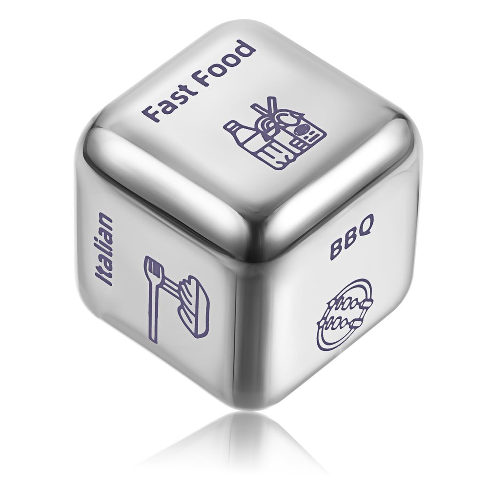 Abaodam Food Meal Decision Dice Portable Food Decider for Easy Dinner Choices for Parties Dates Travel Family Gatherings and Giving