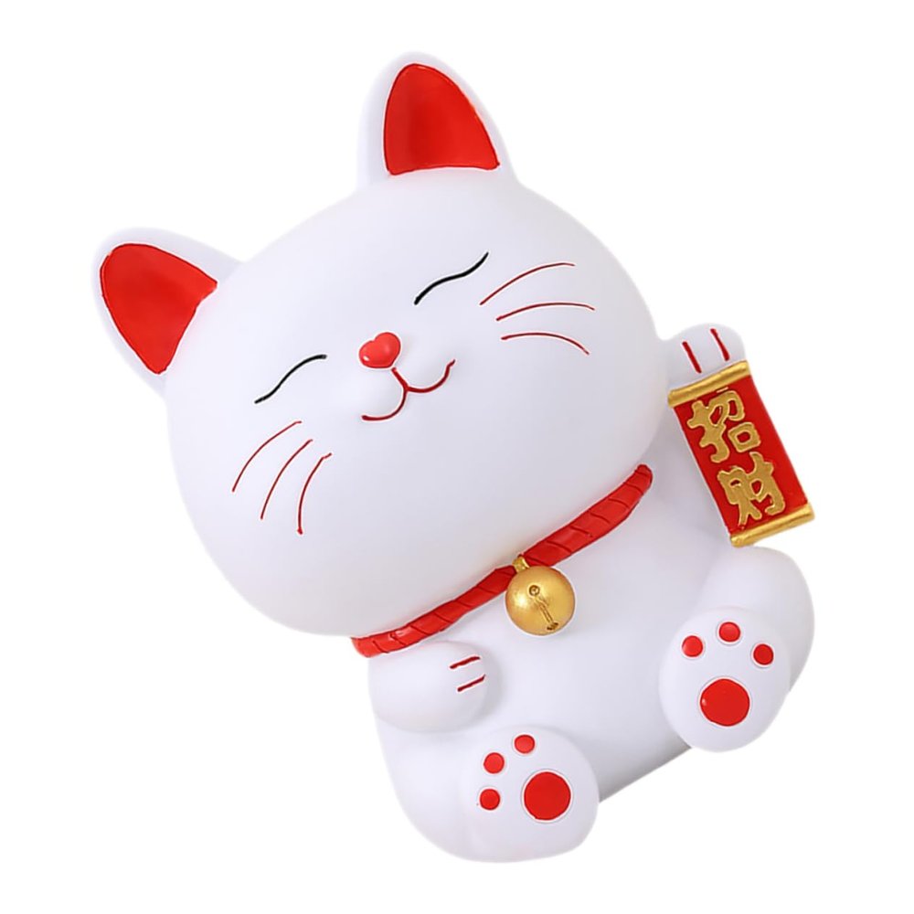 Abaodam Cat Money Bank Creative Maneki Neko Fortune Cat Coin Jar for Inspiring Saving Habits Traditional Japanese Design Adorable Piggy Bank for Wealth and Happiness