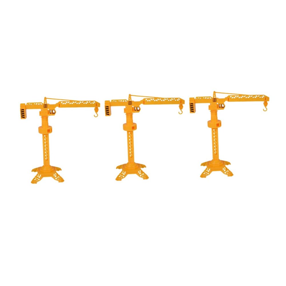 PRETYZOOM 3pcs Slewing Crane Rotatable Plastic Construction Models for Assembled Educational Play for Developing Interest and Intelligence for Parent Interaction