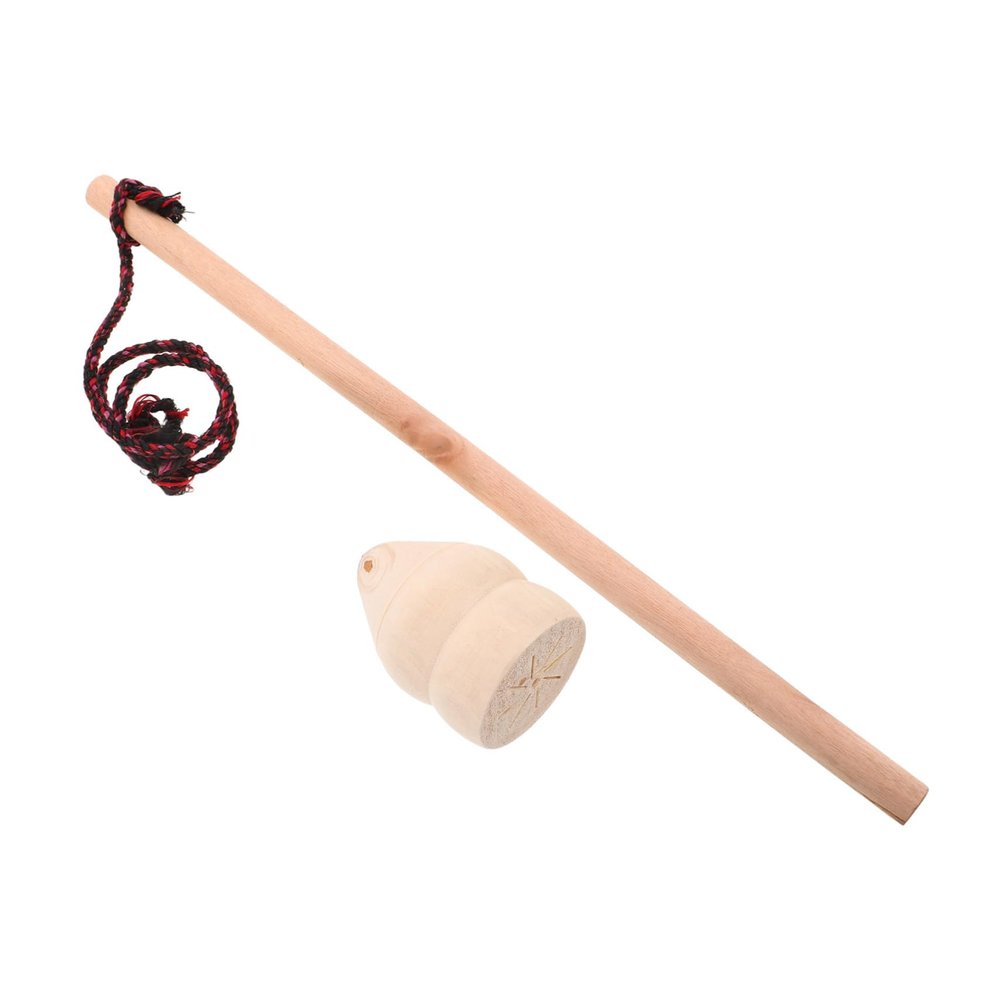Mikikit 1set Wooden Spinning Gyro Toy for Spinning Games Vintage Wooden Toys DIY Gyroscope for Fitness Exercise