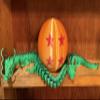 17.5 Inch Articulating Shenron Dragon Toy and 7 Inch Junior Shenron Dragon Inside Surprise 4 Star Ball/Egg, Green, Gold, Orange, Red, Black, and Brown (Small & Large Dragon w/Ball) view 3