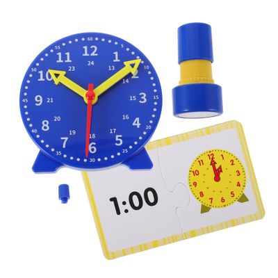 UPKOCH 1 Set Clock Recognition Interactive Teaching Clock for Classroom Home Learning Engaging Learning Stamps Model for Concepts