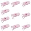10-Pack Pacifier Clip Replacement Ends - BPA-Free Plastic Fasteners for DIY Baby Crafts, Sewing Bibs & Blankets Straps (3/4 Inch, Pink) view 1