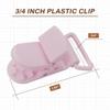 10-Pack Pacifier Clip Replacement Ends - BPA-Free Plastic Fasteners for DIY Baby Crafts, Sewing Bibs & Blankets Straps (3/4 Inch, Pink) view 2