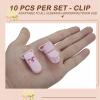 10-Pack Pacifier Clip Replacement Ends - BPA-Free Plastic Fasteners for DIY Baby Crafts, Sewing Bibs & Blankets Straps (3/4 Inch, Pink) view 3