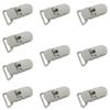 10-Pack Pacifier Clip Replacement Ends - BPA-Free Plastic Fasteners for DIY Baby Crafts, Sewing Bibs & Blankets Straps (3/4 Inch, Gray) view 1