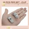 10-Pack Pacifier Clip Replacement Ends - BPA-Free Plastic Fasteners for DIY Baby Crafts, Sewing Bibs & Blankets Straps (3/4 Inch, Gray) view 3