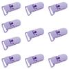 10-Pack Pacifier Clip Replacement Ends - BPA-Free Plastic Fasteners for DIY Baby Crafts, Sewing Bibs & Blankets Straps (3/4 Inch, Purple) view 1