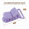 10-Pack Pacifier Clip Replacement Ends - BPA-Free Plastic Fasteners for DIY Baby Crafts, Sewing Bibs & Blankets Straps (3/4 Inch, Purple) view 2
