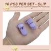 10-Pack Pacifier Clip Replacement Ends - BPA-Free Plastic Fasteners for DIY Baby Crafts, Sewing Bibs & Blankets Straps (3/4 Inch, Purple) view 3