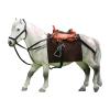 1/12 Scale Realistic Horse Figurines for Action Figures, Ideal Diorama Addition, White view 1