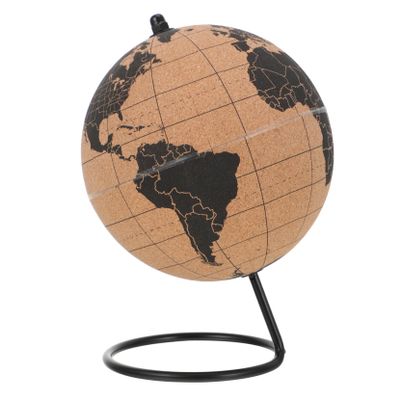BCOATH Decorative Cork World Globe for Office Desktop Premium Tabletop Ornament for Travel Planning Business Brainstorming and Learning Tool