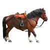1/12 Scale Realistic Horse Figurines for Action Figures, Ideal Diorama Addition, Brown view 1