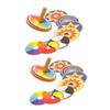 HONMEET 2sets Wooden Tops Cardboard Hand Toys for Boys and Girls Spinning Gyroscope Toy Fidget Gyroscope view 1