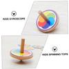 HONMEET 2sets Wooden Tops Cardboard Hand Toys for Boys and Girls Spinning Gyroscope Toy Fidget Gyroscope view 3