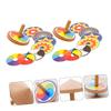 HONMEET 2sets Wooden Tops Cardboard Hand Toys for Boys and Girls Spinning Gyroscope Toy Fidget Gyroscope view 4