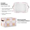 Dussdil Lemon Pink Bows (2) Storage Basket Fabric Kitchen Kids Baskets Bins Boxes Foldable Organizer Bags for Cloth Pet Toys Books Shelf Closet Playroom Laundry Baskets 1PCS view 2