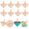 Housoutil Wooden Gyro Toys for Kids DIY Painting 2.17 Inch Spinning Tops Handcrafted Rotating Wooden Spinning Toy Educational Creative Play for Parent-Child Interaction view 1