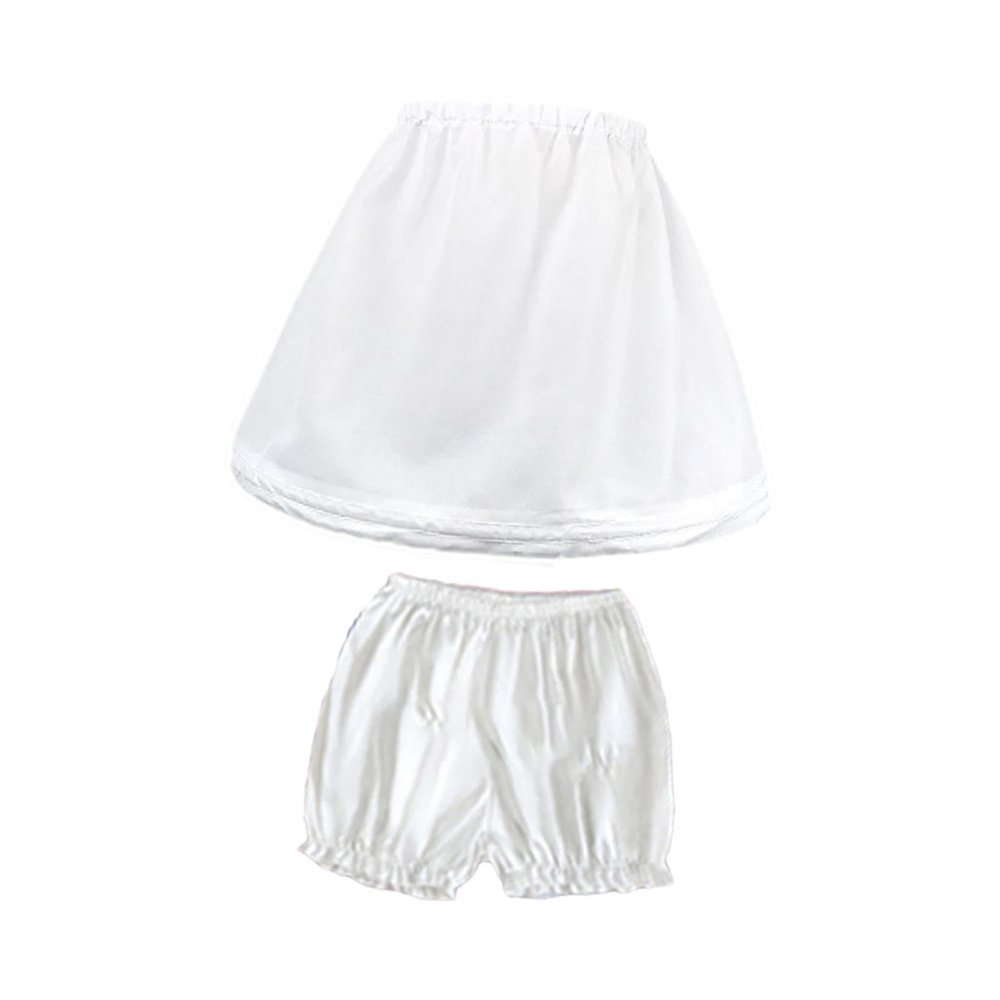 Girls Short Petticoat Set Fishbone Support White Underwear for Wedding Party Favors Cosplay