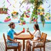 31pcs Summer Party Decorations Hawaiian Luau Party Hanging Swirls Hello Summer Banner Summer Tropical Beach Birthday Party Supplies Decorations view 3