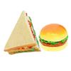 LOLIPPYY Artificial Hamburger Simulation Food Model 2PCS Faux Bread Photography Props Realistic PU Material Decoration for Home Kitchen view 1