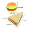 LOLIPPYY Artificial Hamburger Simulation Food Model 2PCS Faux Bread Photography Props Realistic PU Material Decoration for Home Kitchen view 2