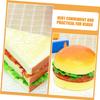 LOLIPPYY Artificial Hamburger Simulation Food Model 2PCS Faux Bread Photography Props Realistic PU Material Decoration for Home Kitchen view 3