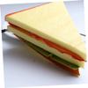 LOLIPPYY Artificial Hamburger Simulation Food Model 2PCS Faux Bread Photography Props Realistic PU Material Decoration for Home Kitchen view 4