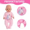 14-18 Inch Baby Doll Clothes 5 Sets Accessories Dress with Hats Socks for New Born 43cm Toy Baby Doll 14-16 Inch/15 Inch/18 Inch/Girl&Boy view 2