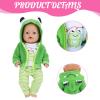 14-18 Inch Baby Doll Clothes 5 Sets Accessories Dress with Hats Socks for New Born 43cm Toy Baby Doll 14-16 Inch/15 Inch/18 Inch/Girl&Boy view 4