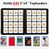 16 Pocket Toploader Binder, Holds 640 Cards, Ringless Design Side-Load Toploaders Holder for 3"x4" Top Loader Trading/Sports Cards Top Loaders (Blue) view 2
